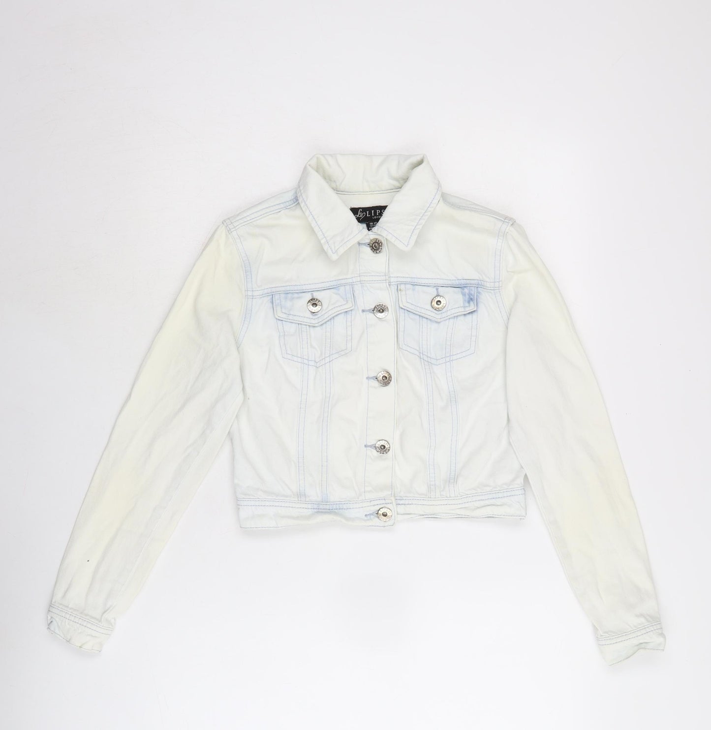 Lipsy London Womens Ivory Jacket Size S Button