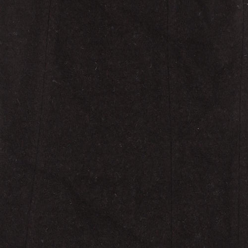 Zara Womens Brown Wool A-Line Size XS Round Neck Zip