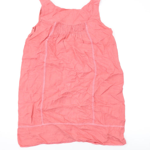 Aspiga Womens Pink Cotton Tank Dress Size M Scoop Neck Pullover