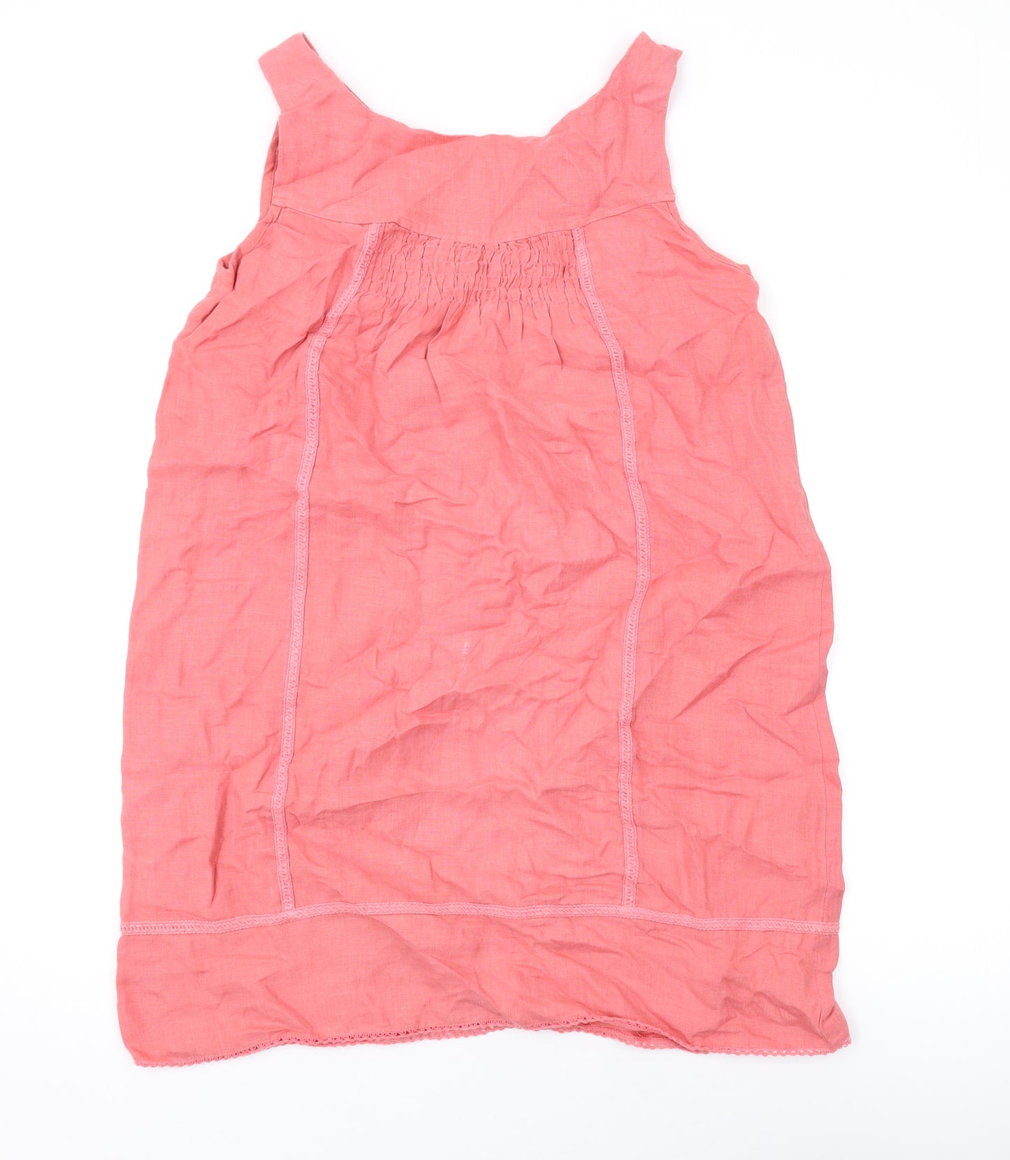 Aspiga Womens Pink Cotton Tank Dress Size M Scoop Neck Pullover