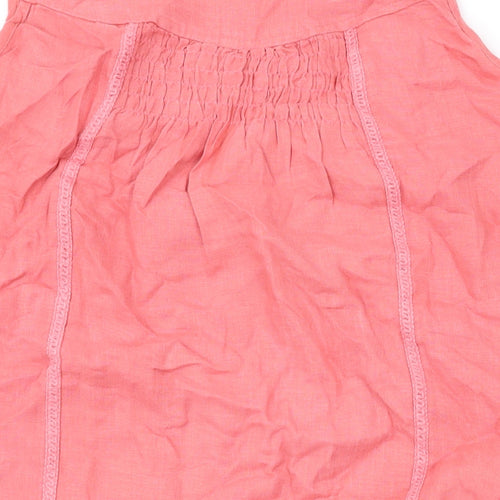 Aspiga Womens Pink Cotton Tank Dress Size M Scoop Neck Pullover