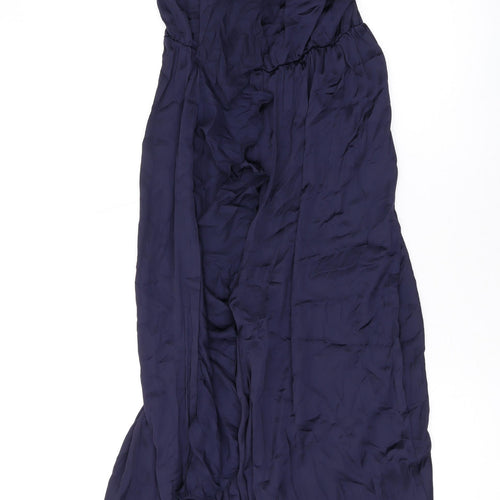 Zara Womens Blue Viscose Jumpsuit One-Piece Size M L26 in Zip