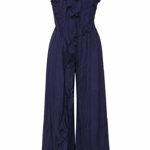 Zara Womens Blue Viscose Jumpsuit One-Piece Size M L26 in Zip