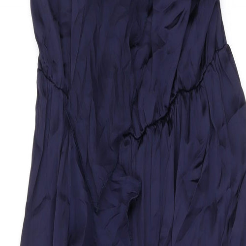 Zara Womens Blue Viscose Jumpsuit One-Piece Size M L26 in Zip