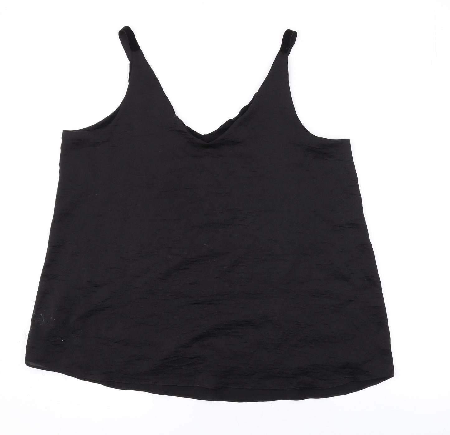 NEXT Womens Black Polyester Basic Tank Size 20 V-Neck