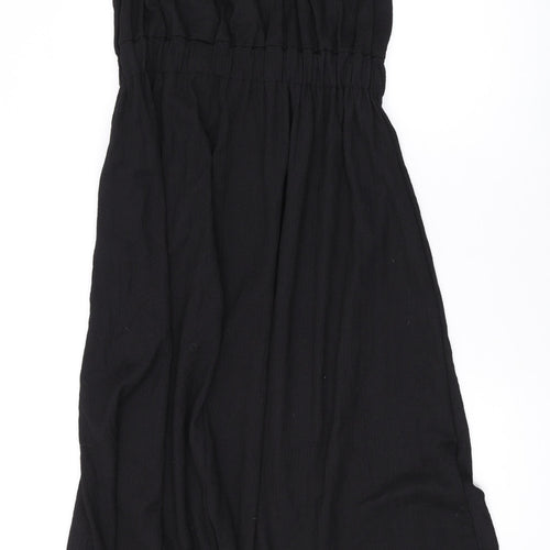 H&M Womens Black Polyester A-Line Size M Square Neck Pullover