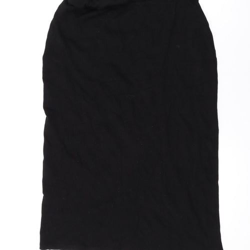 Warehouse Womens Black Polyester A-Line Skirt Size M