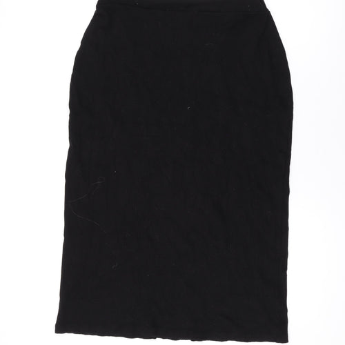 Warehouse Womens Black Polyester A-Line Skirt Size M