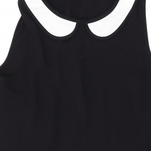 NEXT Girls Black Polyester A-Line Size 15 Years Collared Button