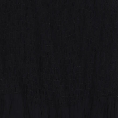 New Look Womens Black Viscose Maxi Size M Square Neck Pullover