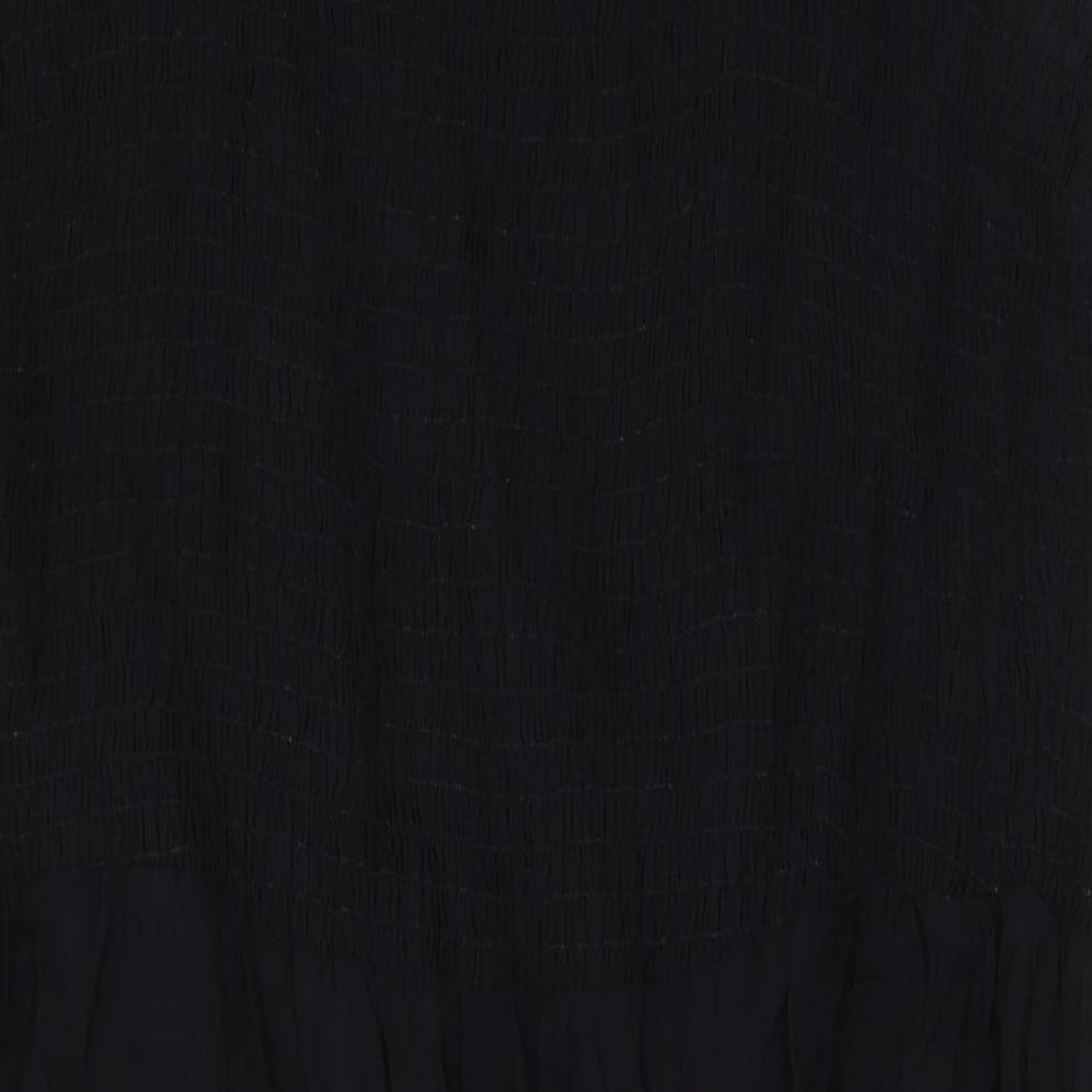 New Look Womens Black Viscose Maxi Size M Square Neck Pullover