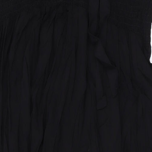 New Look Womens Black Viscose Maxi Size M Square Neck Pullover