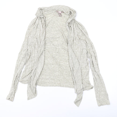FOREVER 21 Womens Beige V-Neck Polyester Cardigan Jumper Size M