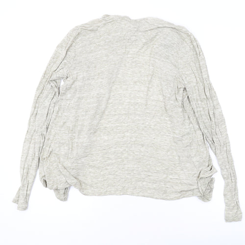 FOREVER 21 Womens Beige V-Neck Polyester Cardigan Jumper Size M