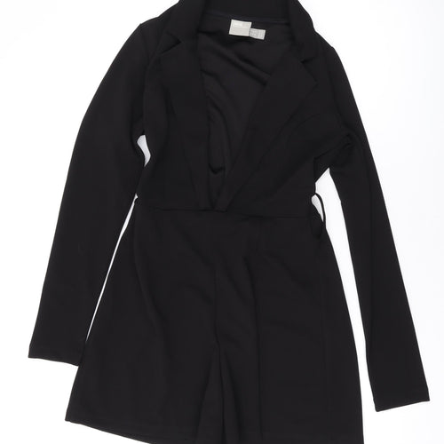 ASOS Womens Black Polyester Playsuit One-Piece Size 8 L3 in Pullover