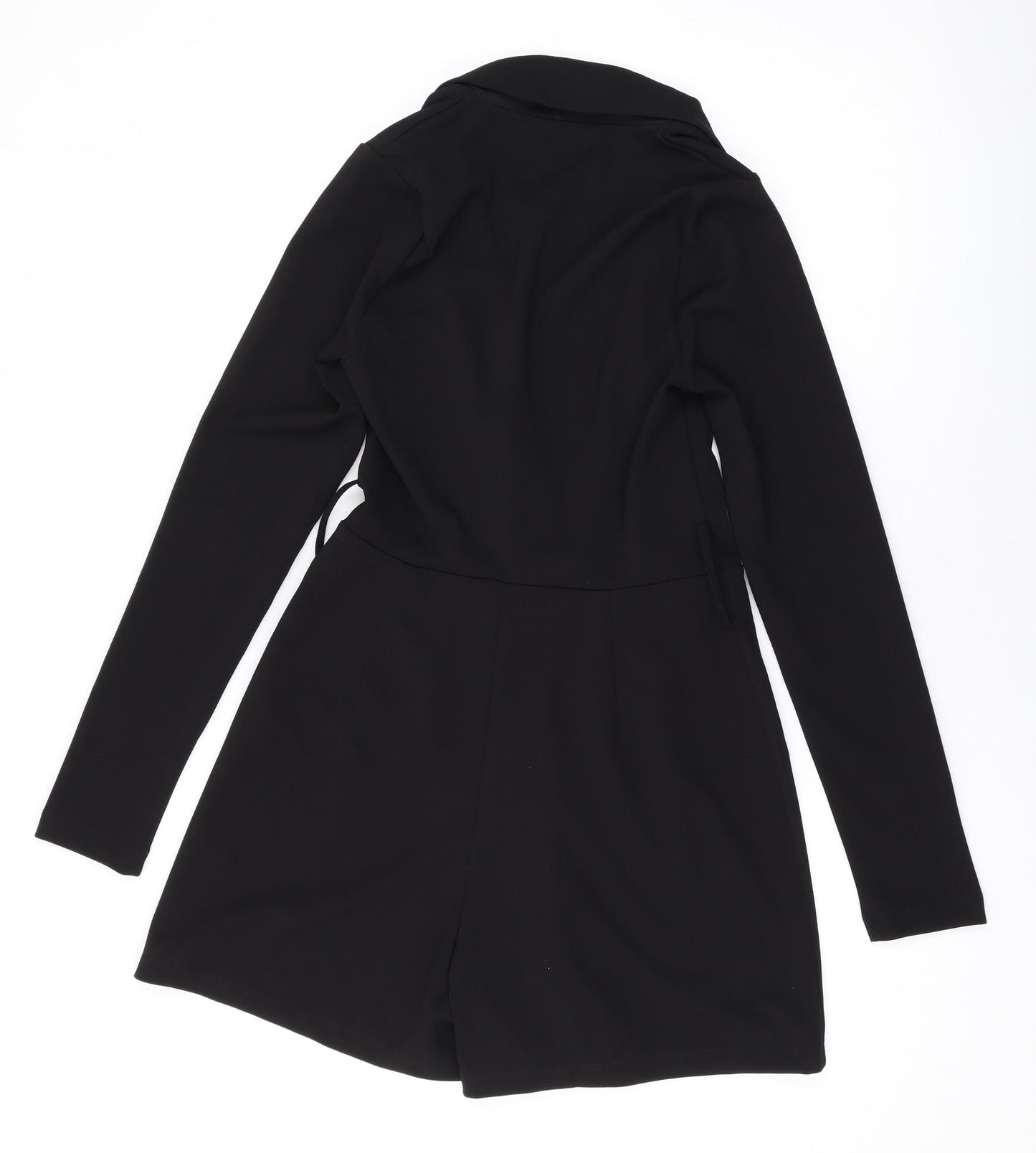 ASOS Womens Black Polyester Playsuit One-Piece Size 8 L3 in Pullover