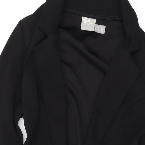 ASOS Womens Black Polyester Playsuit One-Piece Size 8 L3 in Pullover