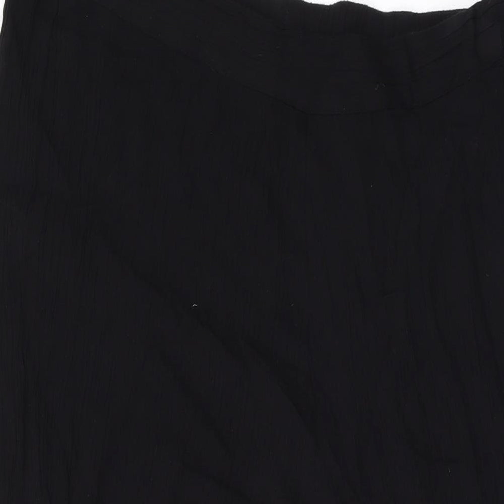 River Island Womens Black Viscose Trousers Size 10 L20 in Regular