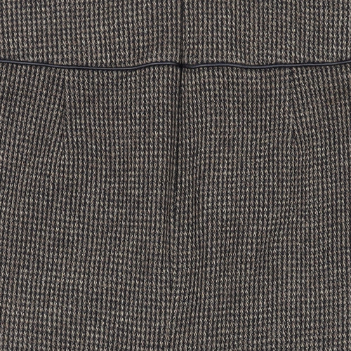 Zara Womens Brown Polyester Straight & Pencil Skirt Size XL Zip