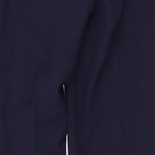 Marks and Spencer Womens Blue Polyester Trousers Size 8 L31 in Regular Zip