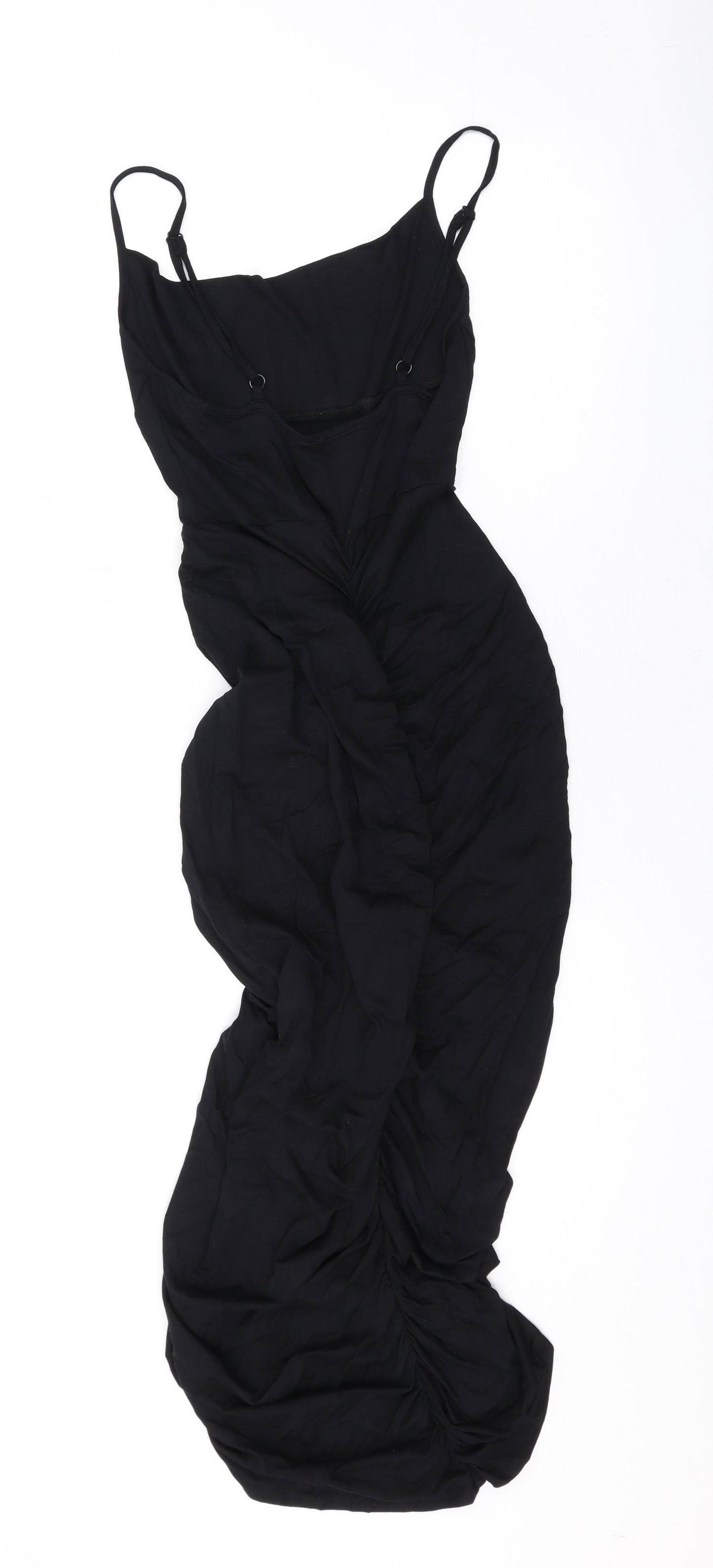 ASOS Womens Black Viscose Bodycon Size 10 Scoop Neck Pullover