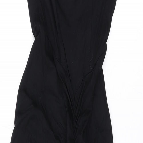 ASOS Womens Black Viscose Bodycon Size 10 Scoop Neck Pullover