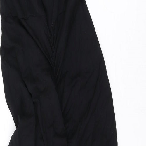 ASOS Womens Black Viscose Bodycon Size 10 Scoop Neck Pullover