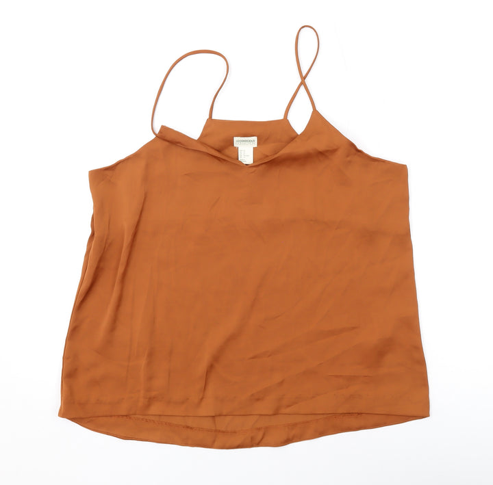 H&M Womens Brown Polyester Camisole Tank Size 14 V-Neck