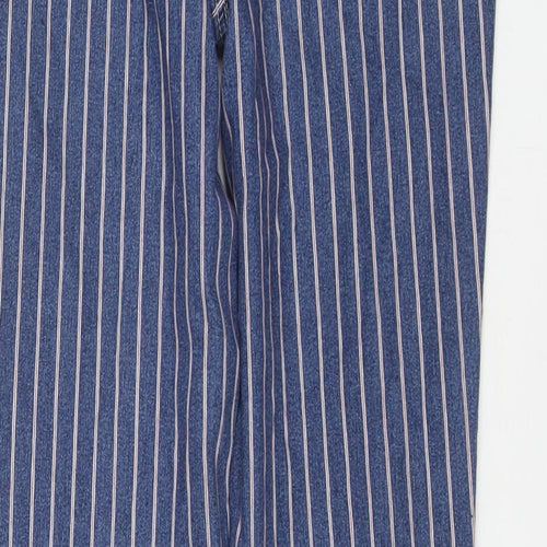 TU Womens Blue Striped Cotton Skinny Jeans Size 8 L28 in Regular Zip