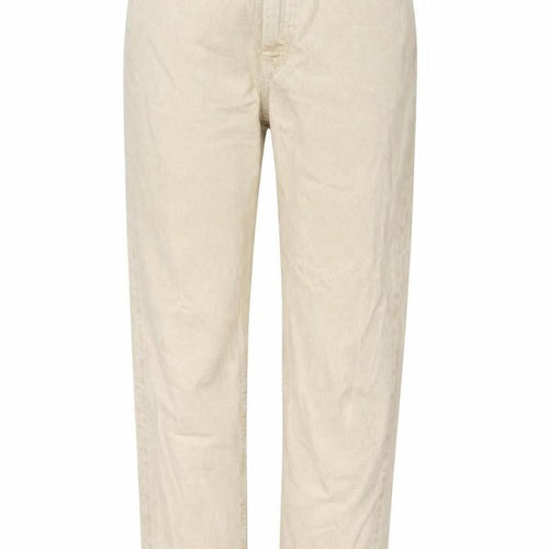 Zara Womens Beige Cotton Straight Jeans Size 8 L28 in Regular Zip