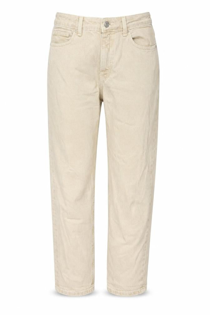 Zara Womens Beige Cotton Straight Jeans Size 8 L28 in Regular Zip