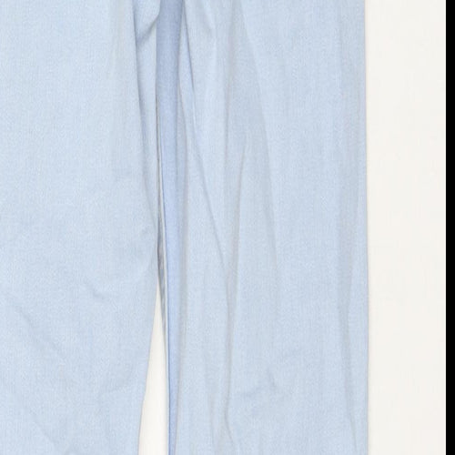 marks Womens Blue Cotton Straight Jeans Size 10 L30 in Regular Zip