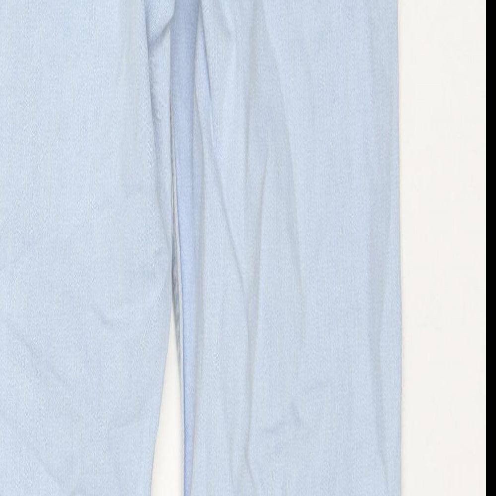 marks Womens Blue Cotton Straight Jeans Size 10 L30 in Regular Zip