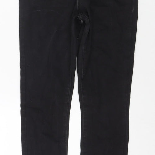 Denim & Co. Womens Black Cotton Skinny Jeans Size 10 L26 in Regular Zip