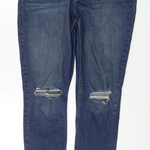 Old Navy Womens Black Cotton Skinny Jeans Size 14 L30 in Regular Zip