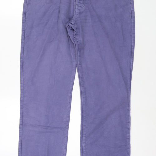 Cato&Carter Mens Purple Cotton Trousers Size 34 in L32 in Regular Zip