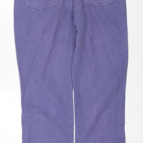 Cato&Carter Mens Purple Cotton Trousers Size 34 in L32 in Regular Zip