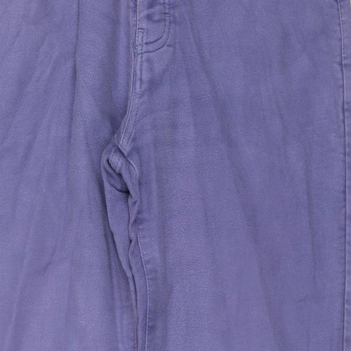 Cato&Carter Mens Purple Cotton Trousers Size 34 in L32 in Regular Zip