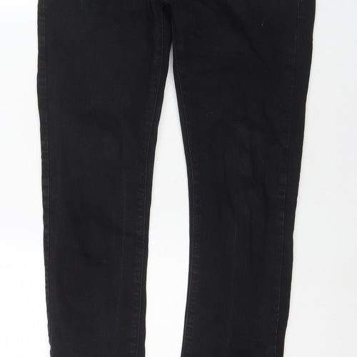 Topshop Mens Black Cotton Skinny Jeans Size 30 in L32 in Slim Zip