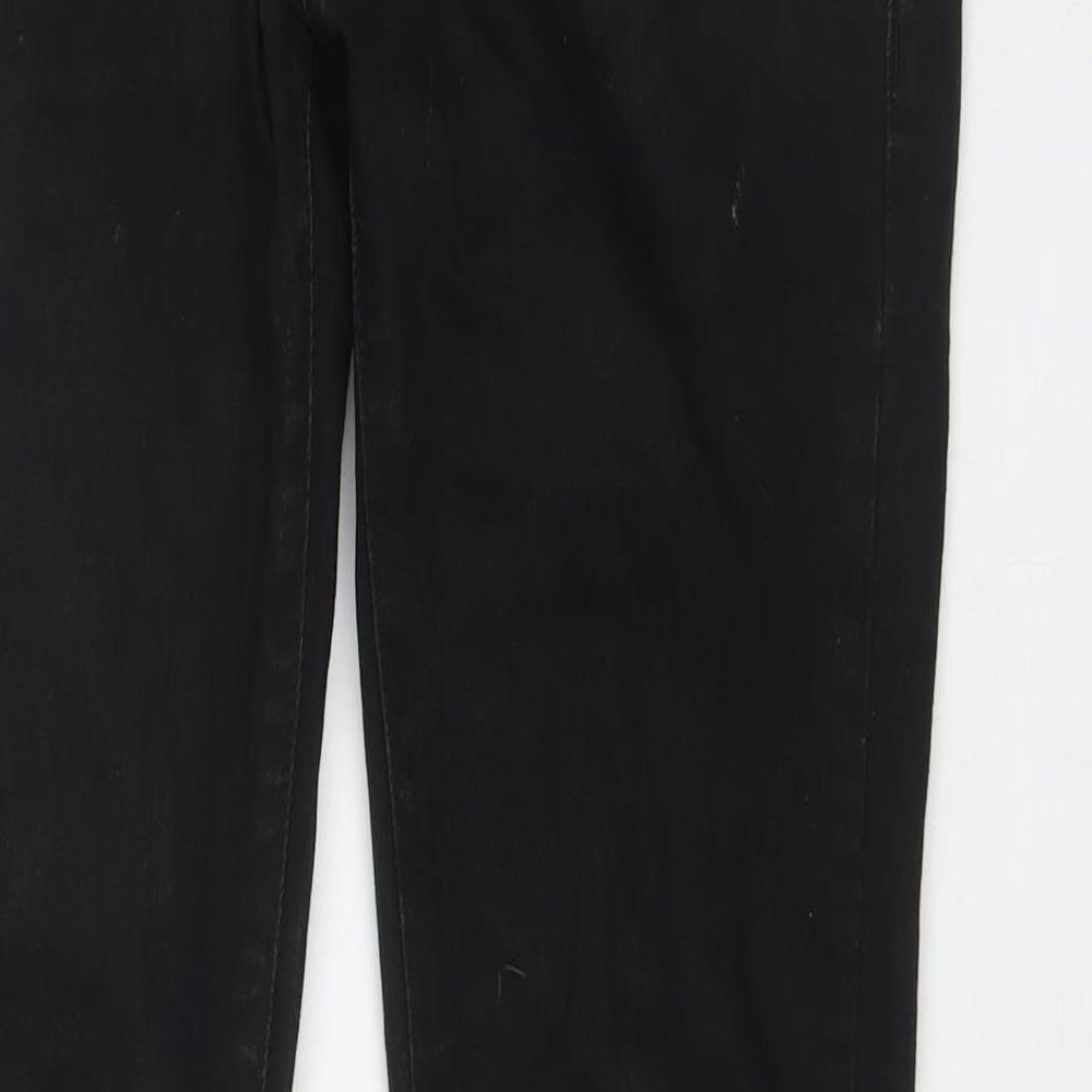 Topshop Mens Black Cotton Skinny Jeans Size 30 in L32 in Slim Zip