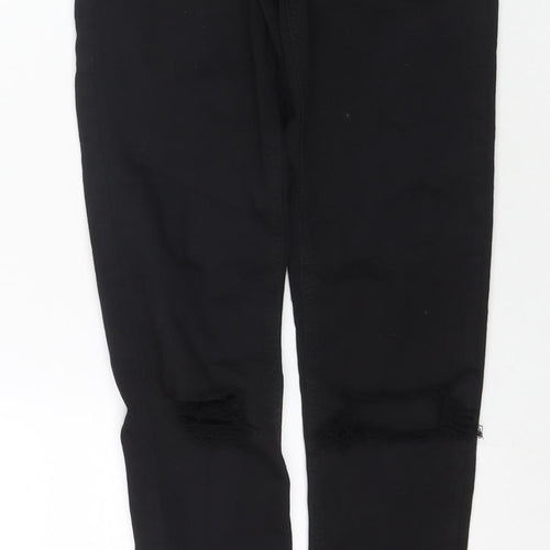 Topshop Womens Black Cotton Skinny Jeans Size 26 L36 in Regular Zip