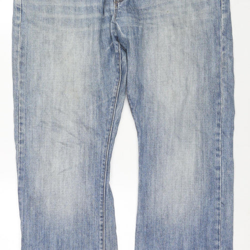 Gap Mens Blue Cotton Straight Jeans Size 36 in L32 in Regular Zip