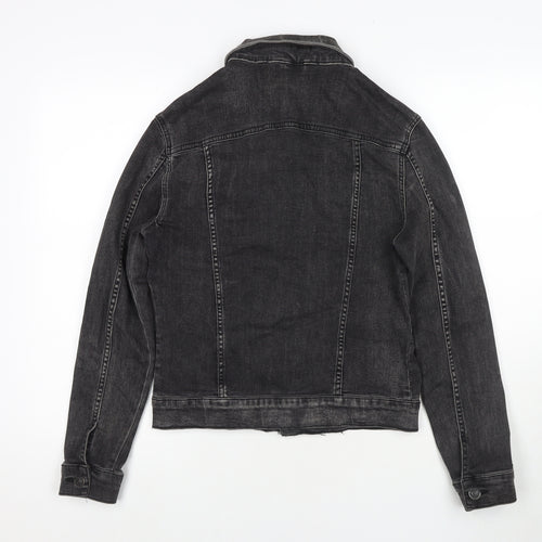 River Island Womens Black Jacket Size S Button