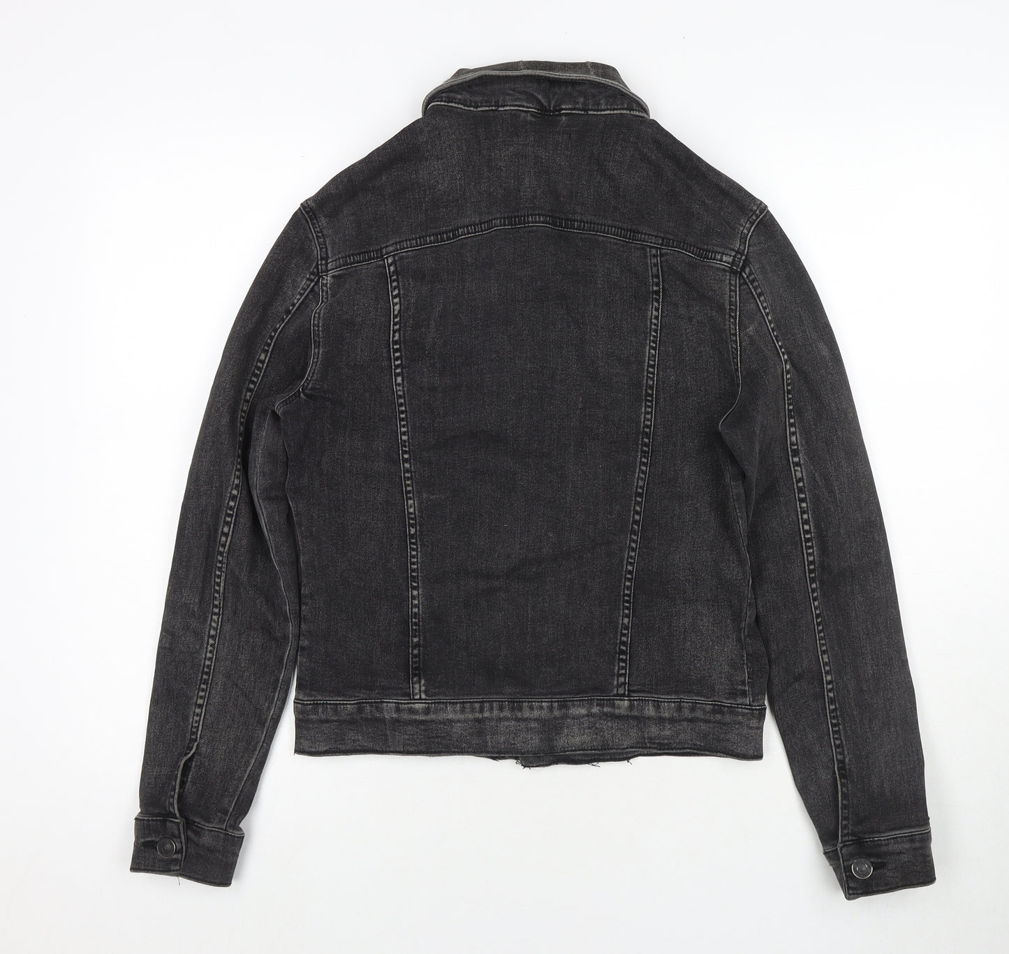 River Island Womens Black Jacket Size S Button