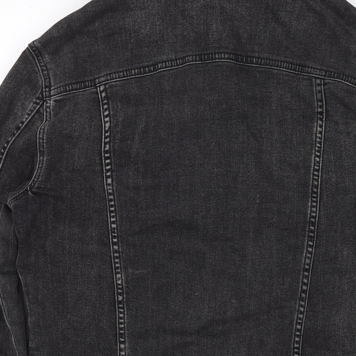 River Island Womens Black Jacket Size S Button