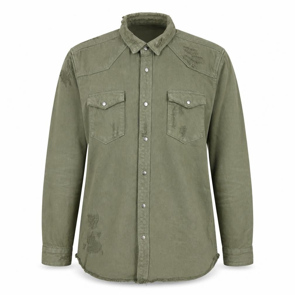 Front view of Zara women’s green jacket, size XL, snap