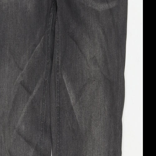 Zara Womens Grey Cotton Skinny Jeans Size 8 L28 in Regular Zip