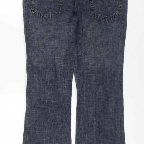 Papaya Womens Blue Cotton Bootcut Jeans Size 14 L31 in Regular Zip
