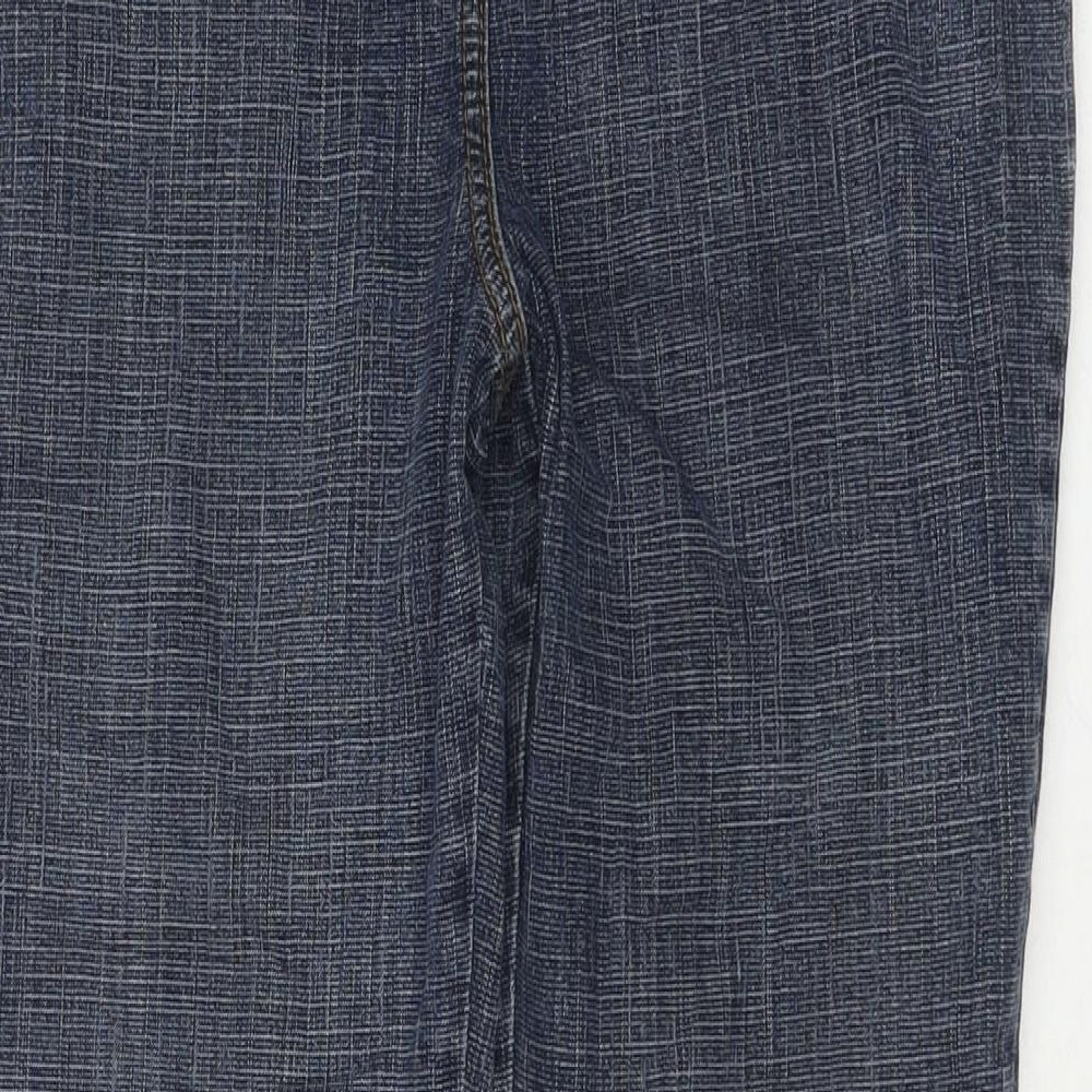 Papaya Womens Blue Cotton Bootcut Jeans Size 14 L31 in Regular Zip
