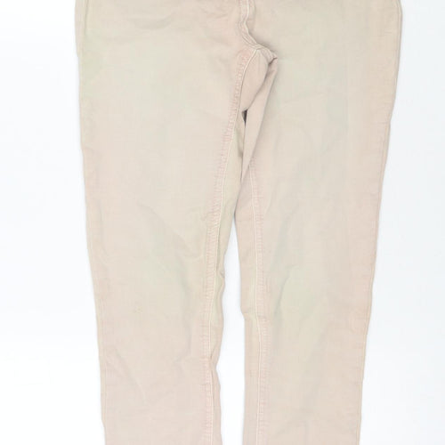 Matalan Womens Beige Cotton Skinny Jeans Size 10 L26 in Regular Zip